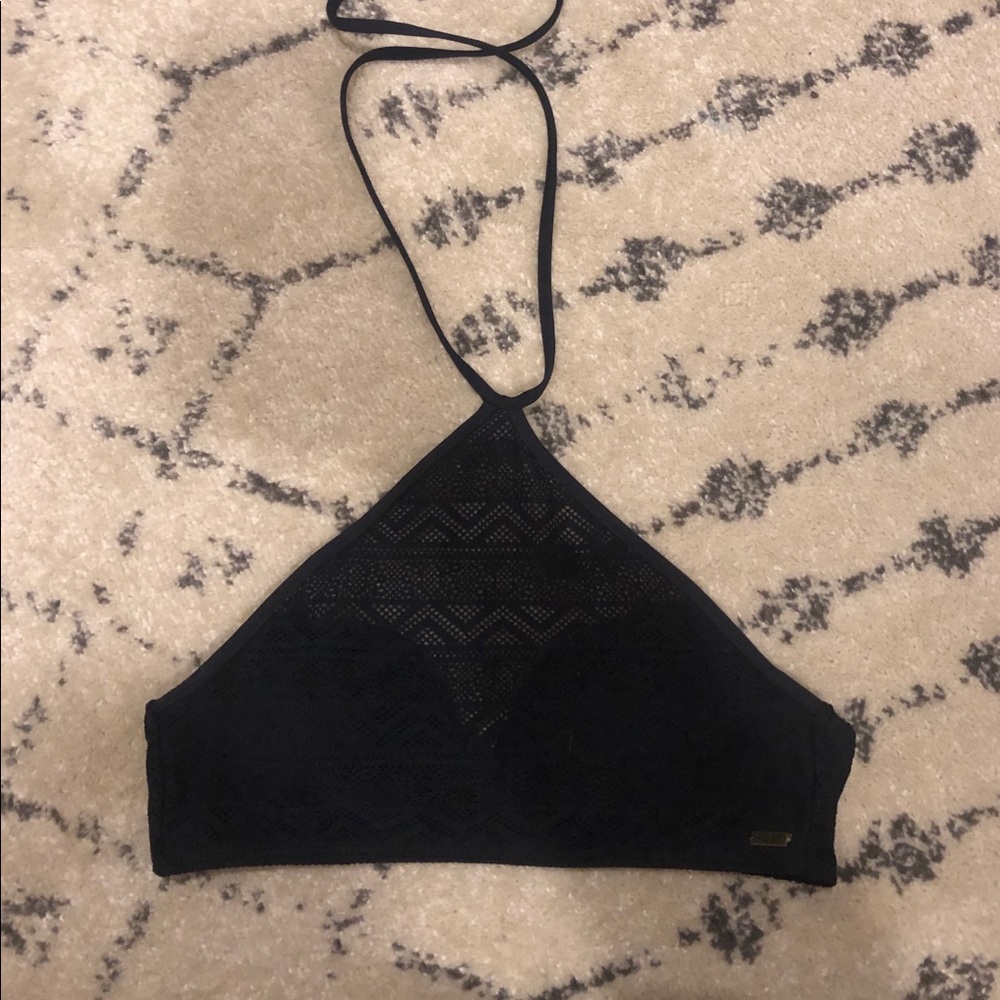 Roxy black halter swim top